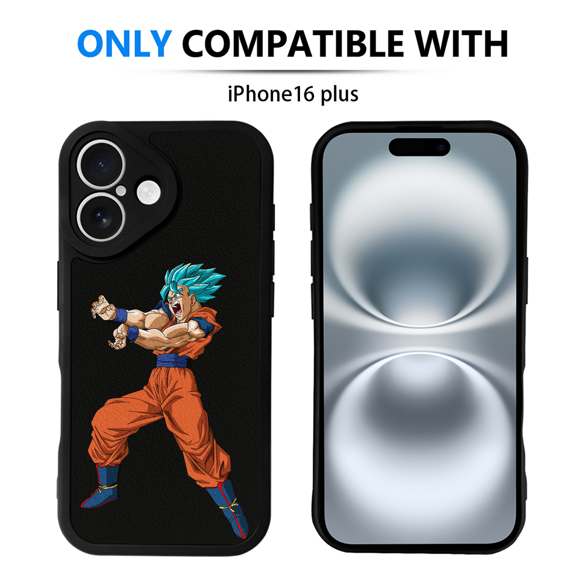 （画像用） ドラゴンボール 孫悟空（そん ごくう）Son Goku カカロット DRAGON BALL Kakarotto 【iPhone 16シリーズ対応】シリコンスマホケース（レザー調） 材質：シリコン